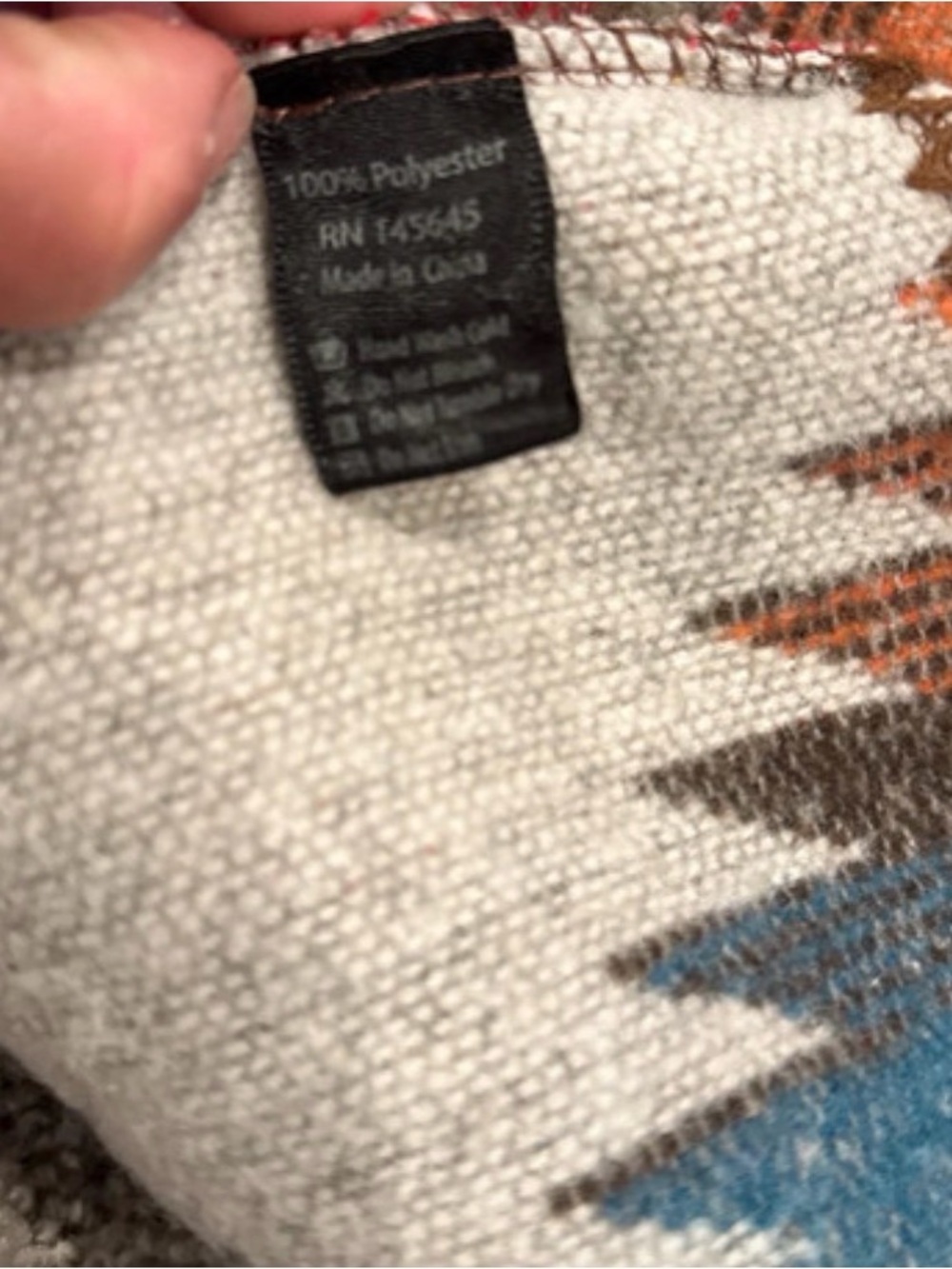 Cropped Aztec Pattern Women's poncho - Multi-Color - Picture 2 of 2